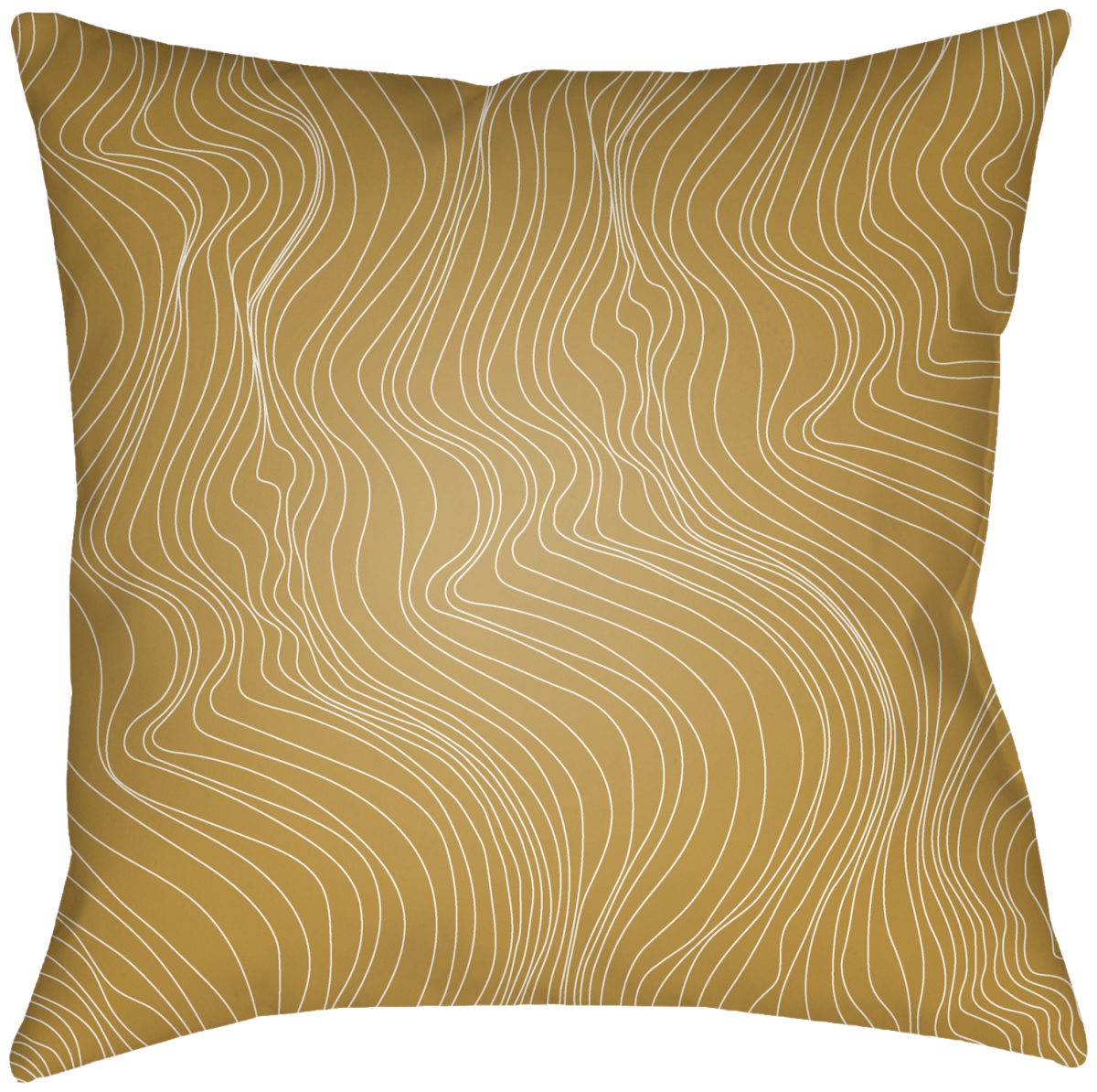 MNL005-2020 20 x 20 in. Modern Lines MNL-005 Square Accent Pillow, Mustard & White