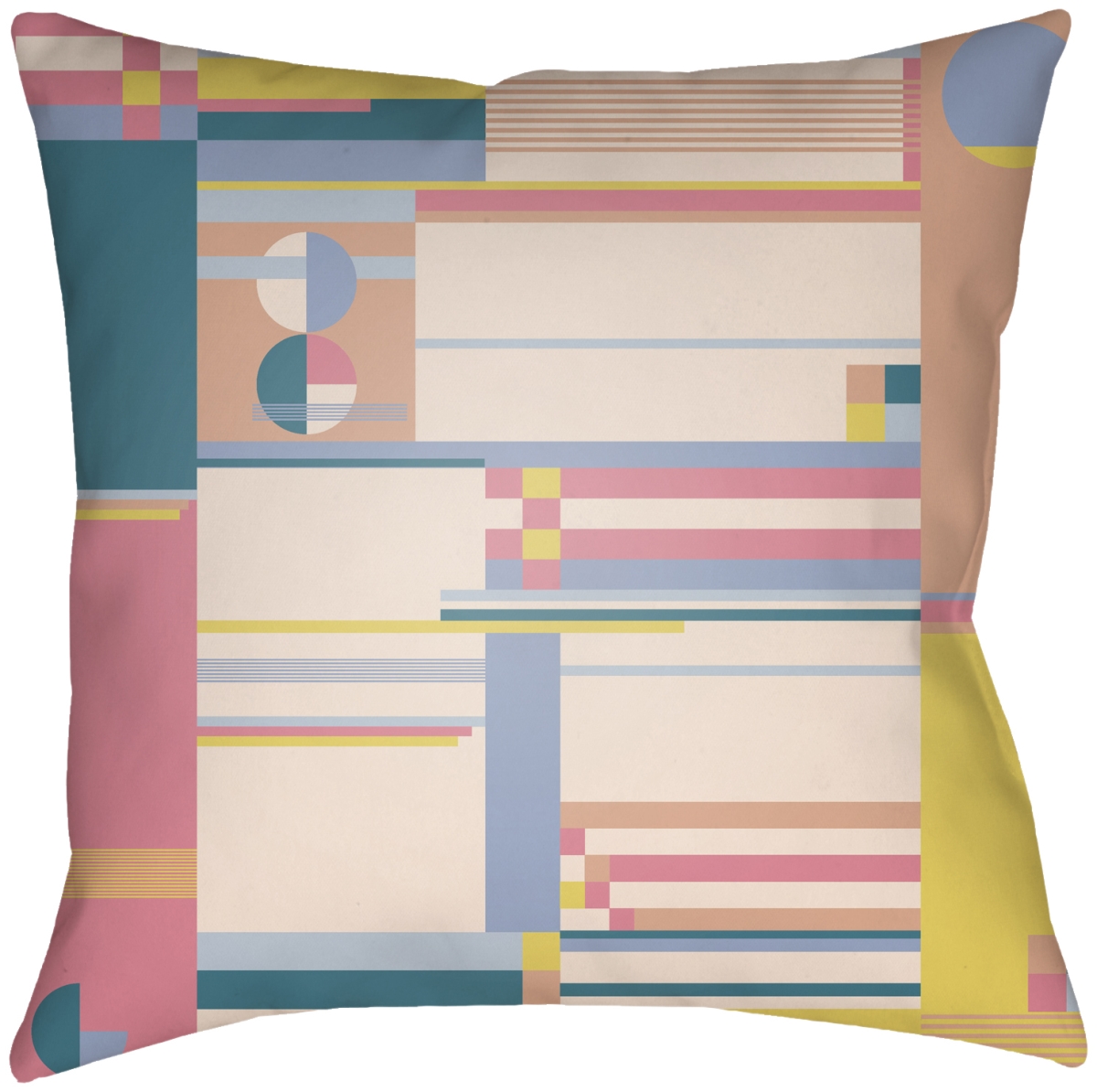 MPG001-2020 20 x 20 in. Memphis Geo MPG-001 Square Accent Pillow, Multi Color