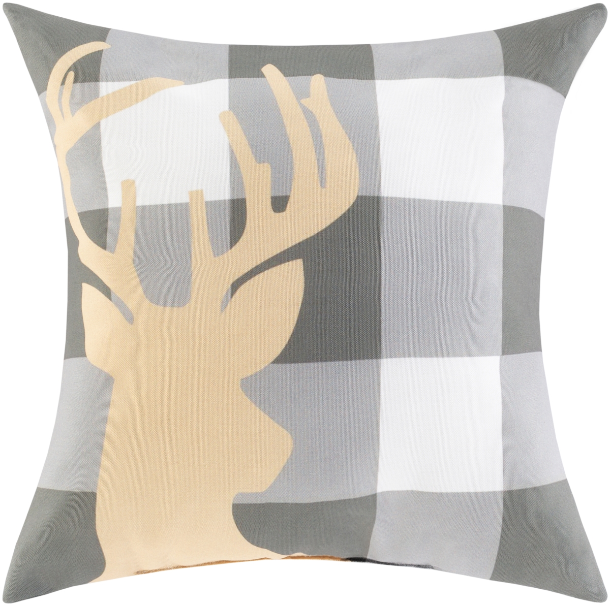 RDB002-1616 16 x 16 in. Reindeer Buffalo RDB-002 Square Accent Pillow, Multi Color