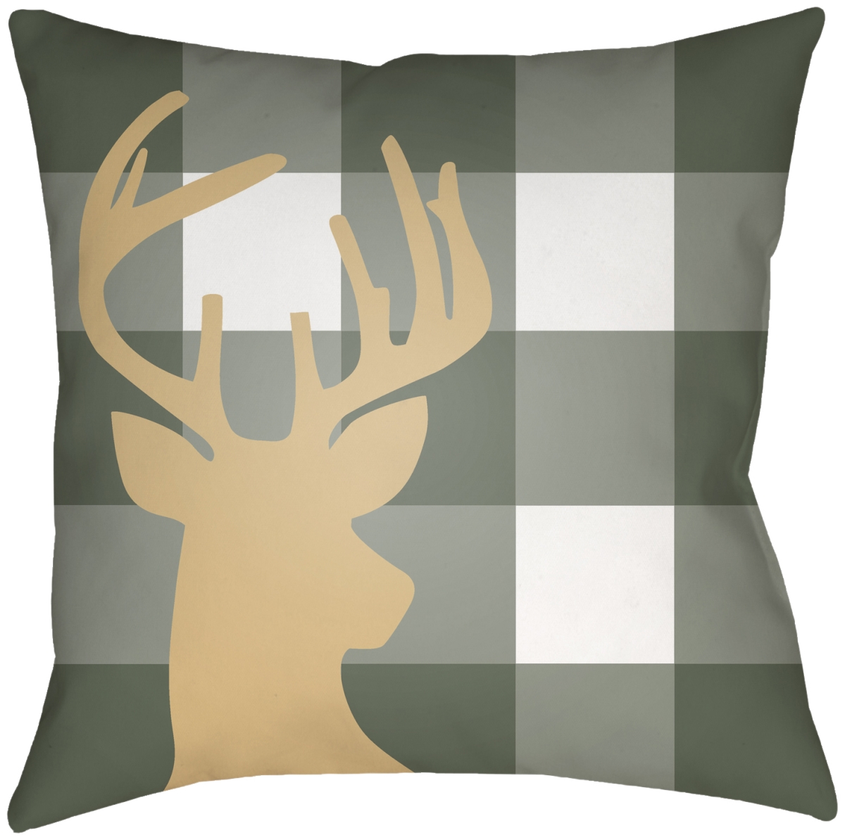RDB002-2020 20 x 20 in. Reindeer Buffalo RDB-002 Square Accent Pillow, Multi Color