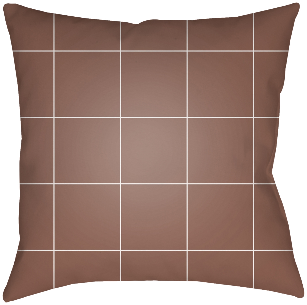 GDW002-2020 20 x 20 in. Gridwork GDW-002 Square Accent Pillow, Medium Brown & White
