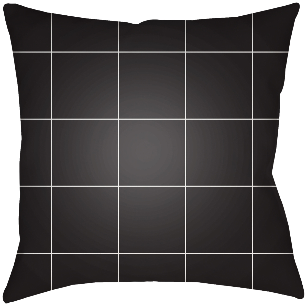 GDW006-1818 18 x 18 in. Gridwork GDW-006 Square Accent Pillow, Black & White