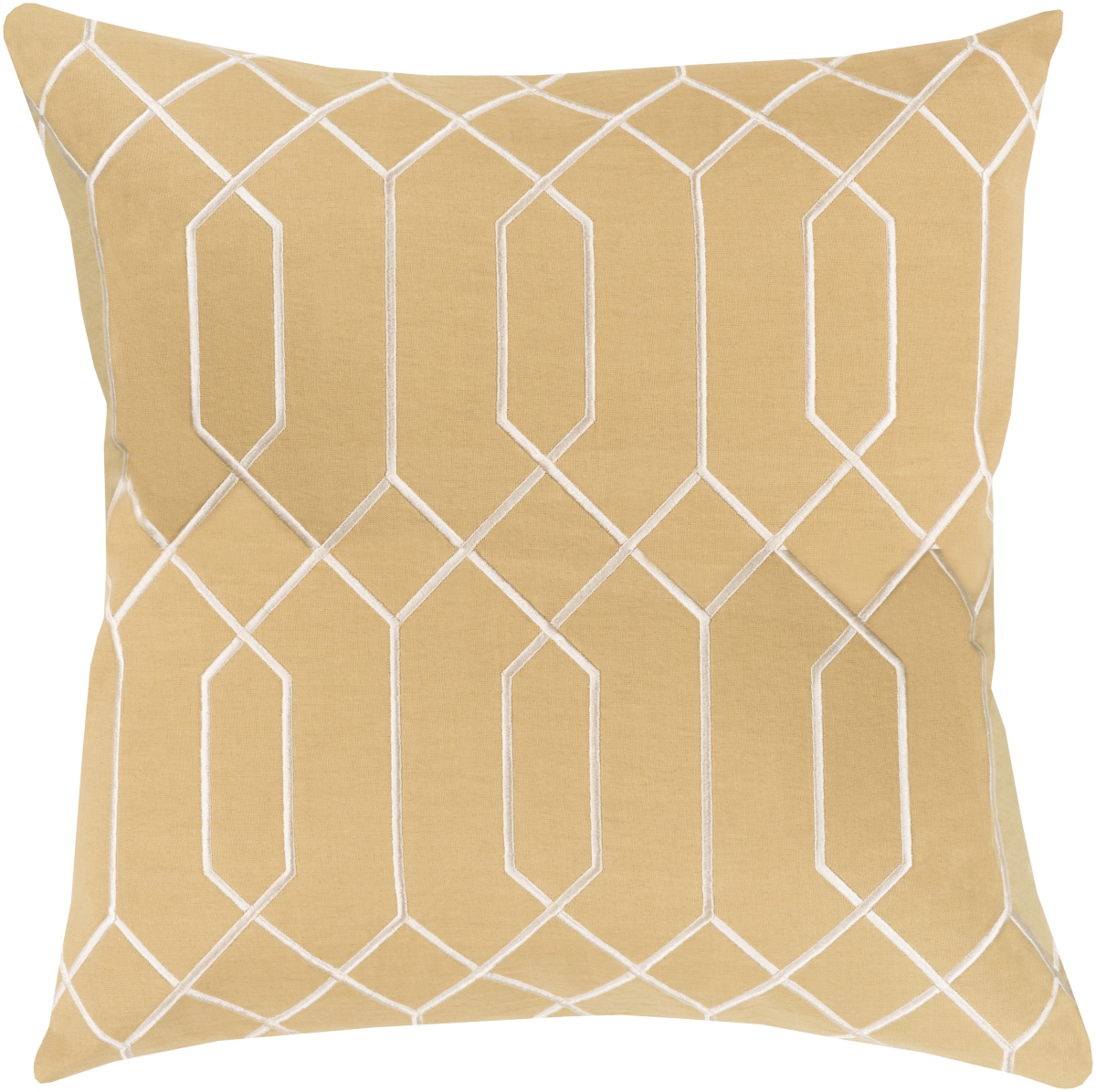 Picture of Livabliss BA040-1818D 18 x 18 in. Skyline BA-040 Square Accent Down Filled Pillow&#44; Mustard & Ivory