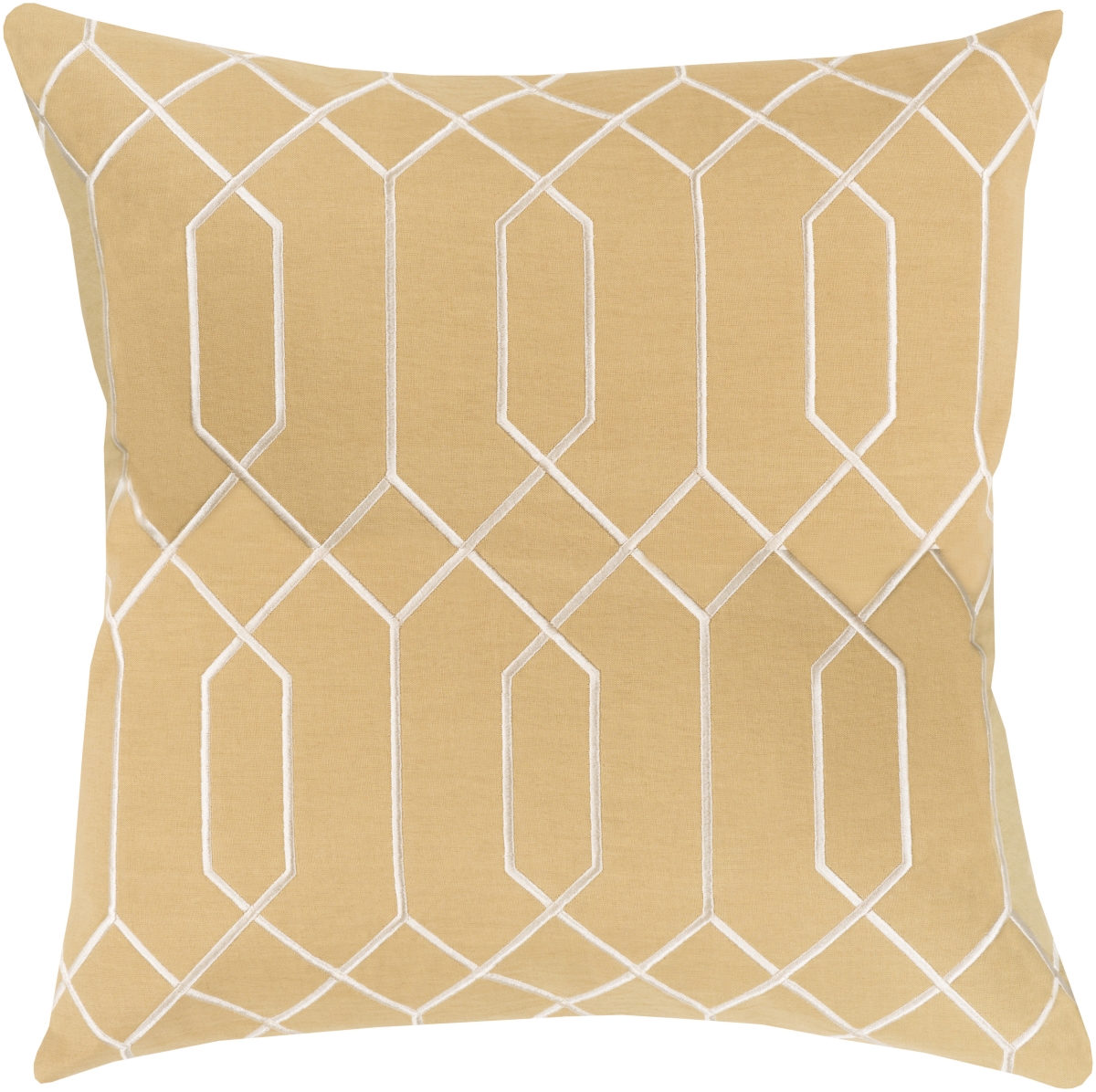 BA040-2020 20 x 20 in. Skyline BA-040 Square Accent Pillow, Mustard & Ivory