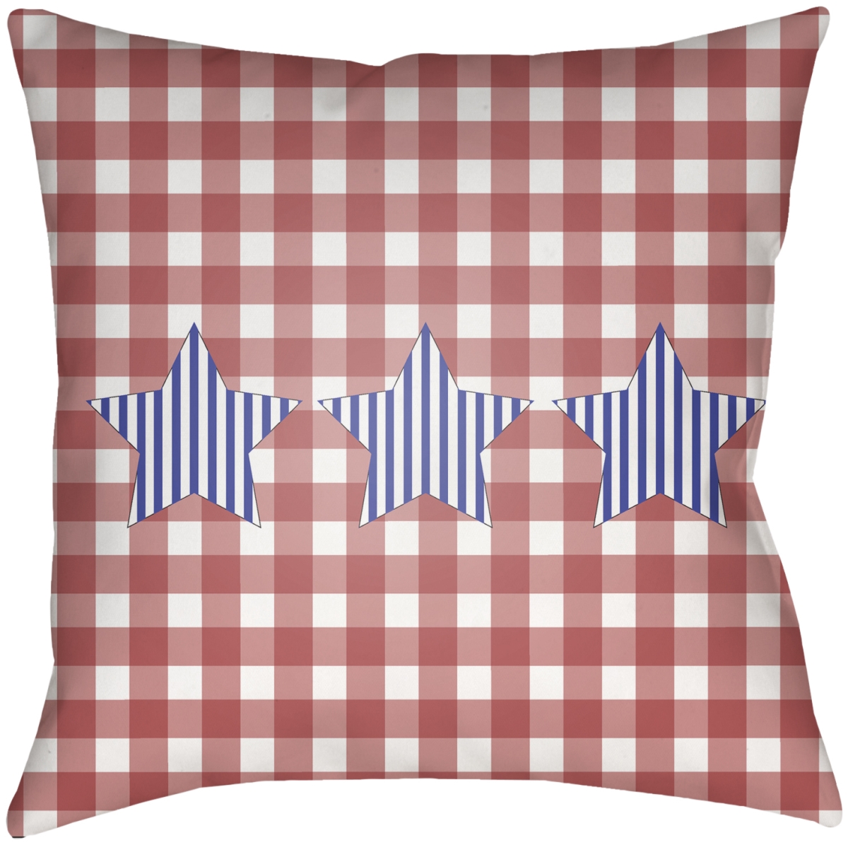 PII001-1818 18 x 18 in. Patriotic Accent Square Pillow, Multi Color