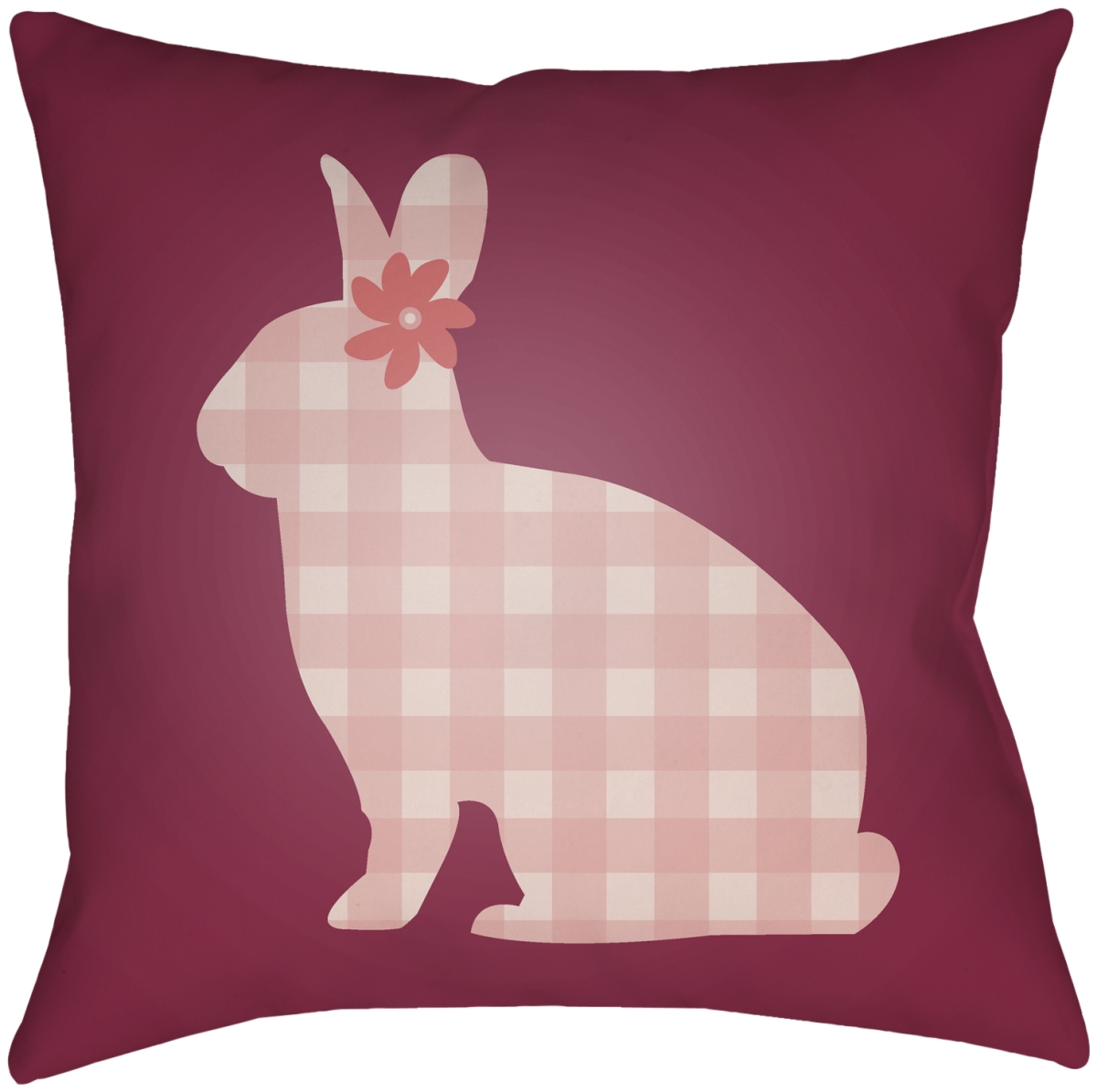 SPN001-2020 20 x 20 in. Spring Accent Square Pillow, Natural, Eggplant & Brick