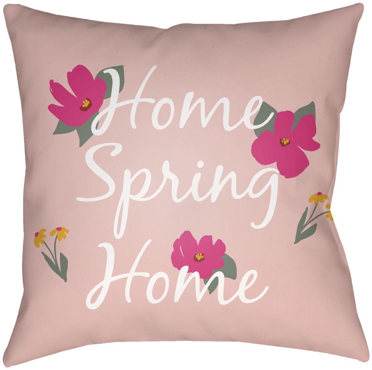 SPN002-1818 18 x 18 in. Spring Accent Square Pillow, Multi Color