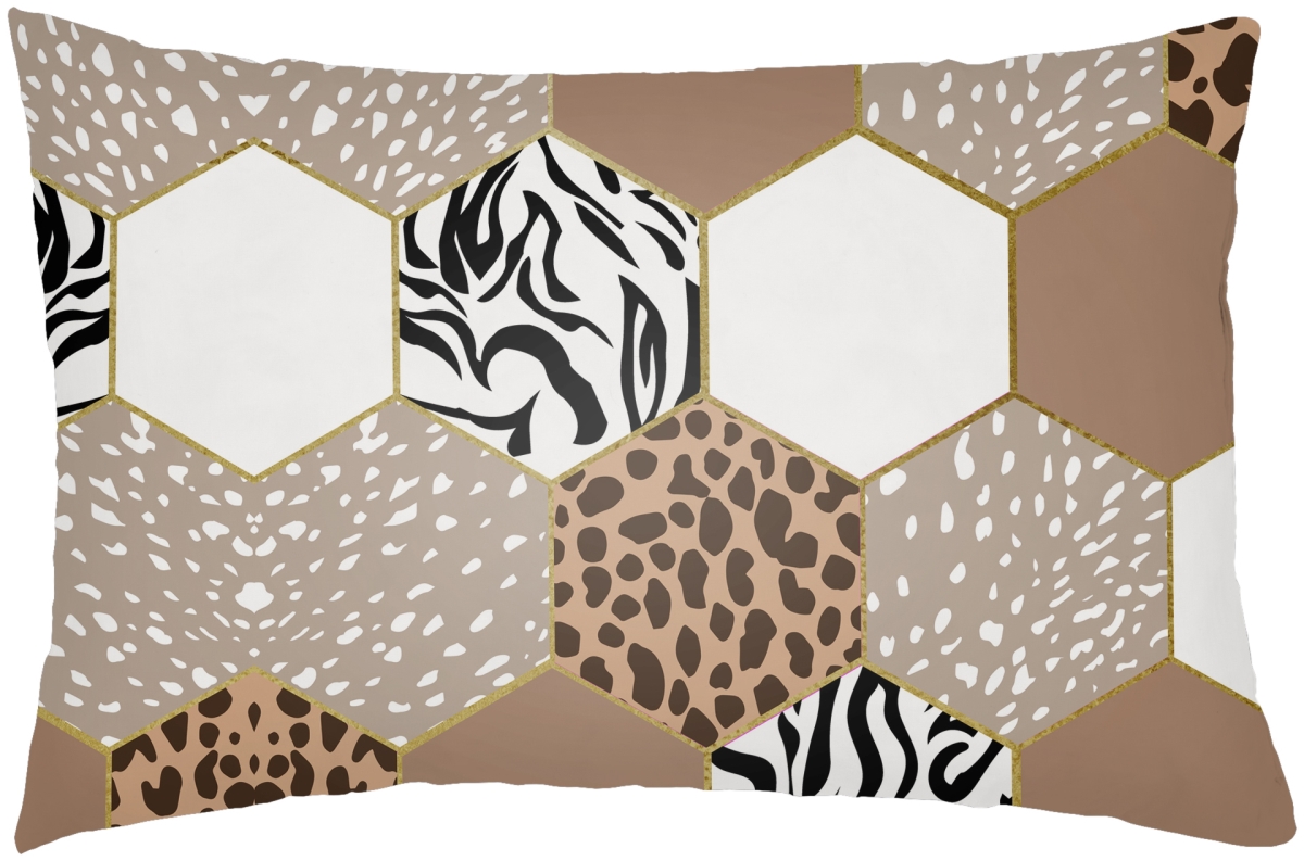 AHX001-1422 14 x 22 in. Animal Hexigon Lumbar Pillow, Multi Color