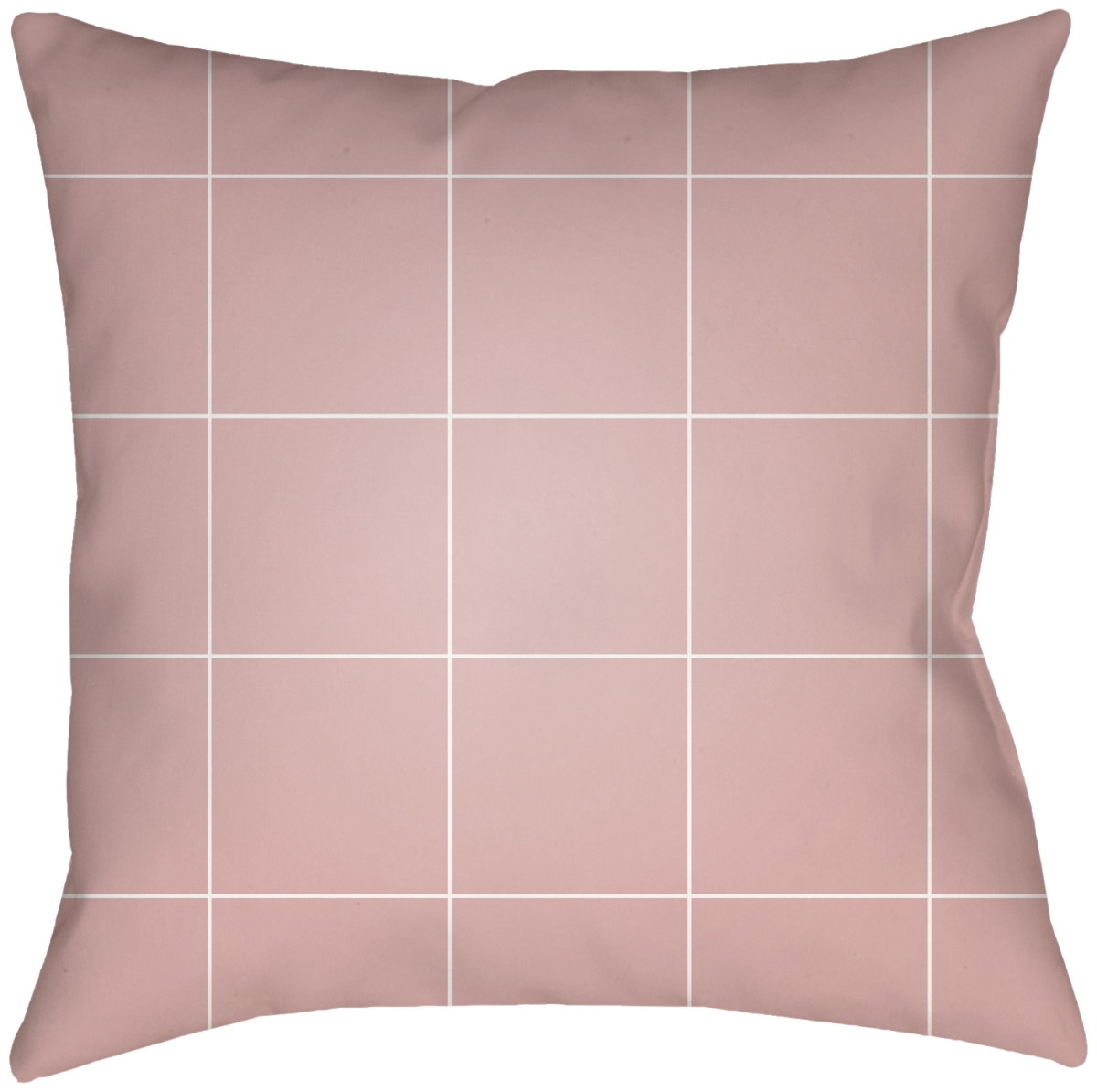 GDW001-1616 16 x 16 in. Gridwork Accent Square Pillow, Dusty Pink & White