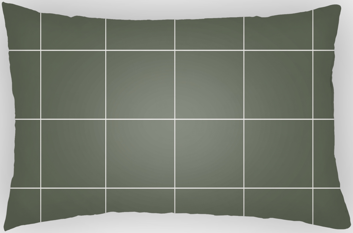 GDW003-1422 14 x 22 in. Gridwork Lumbar Pillow, Olive & Dusty Pink