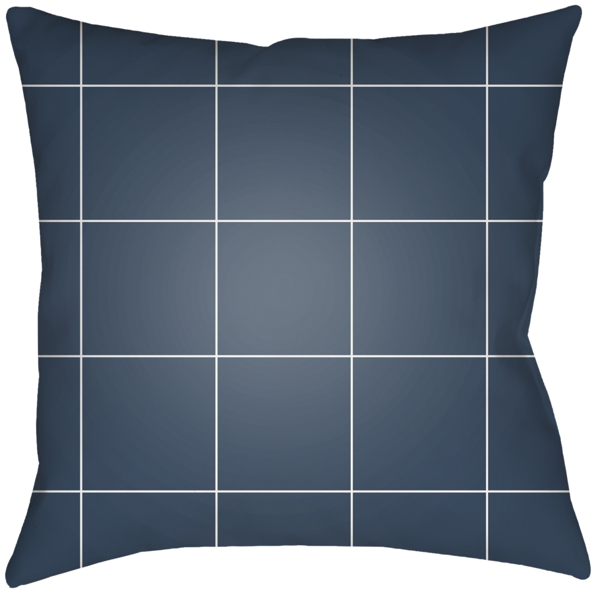 GDW004-1616 16 x 16 in. Gridwork Accent Square Pillow, Navy & White