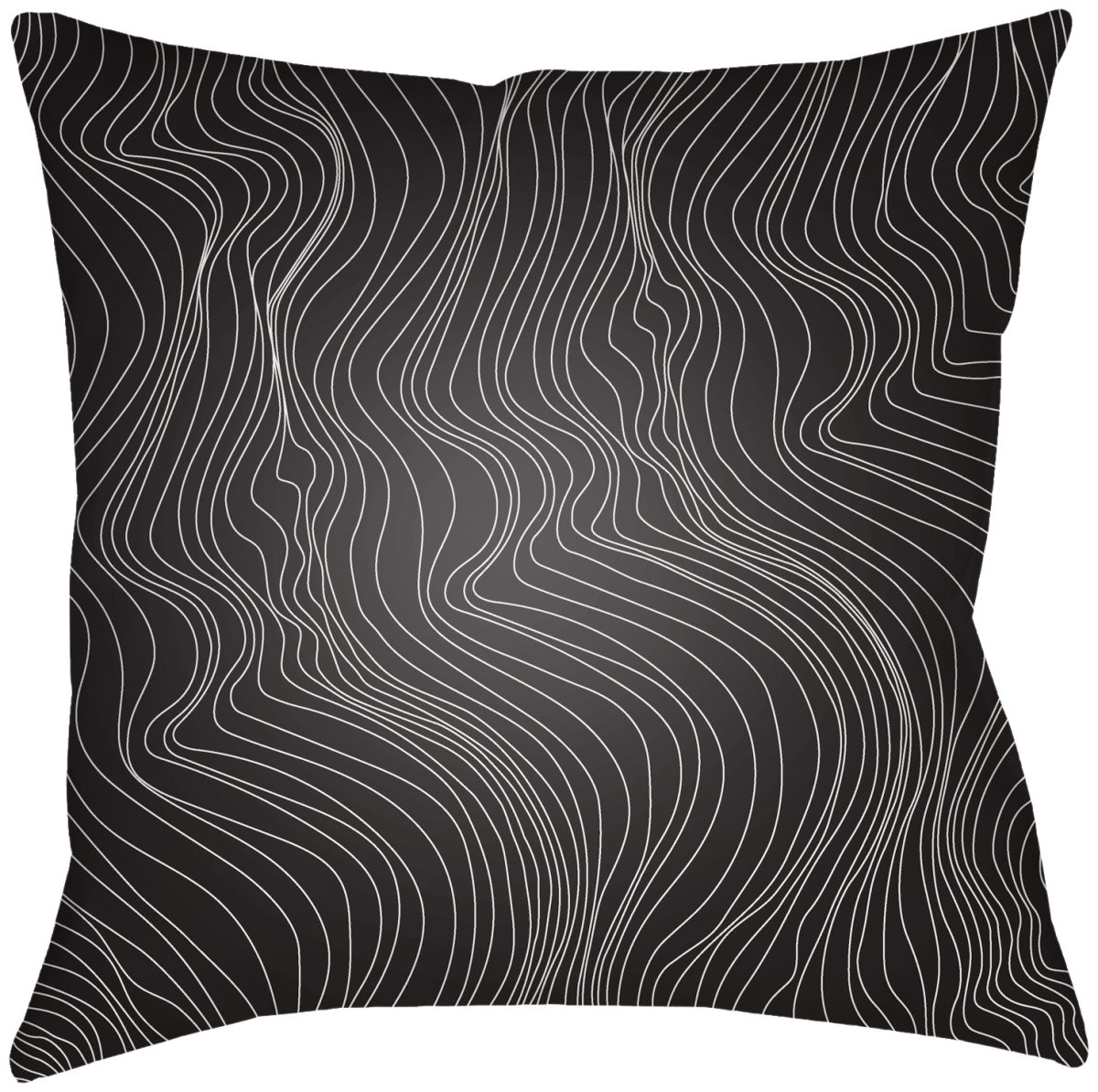 MNL004-1616 16 x 16 in. Modern Lines Accent Square Pillow, Black & White