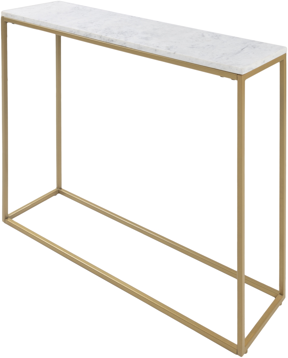 YAA-018 29 x 34 in. Aryaa YAA-018 Modern Console Table, White & Gold