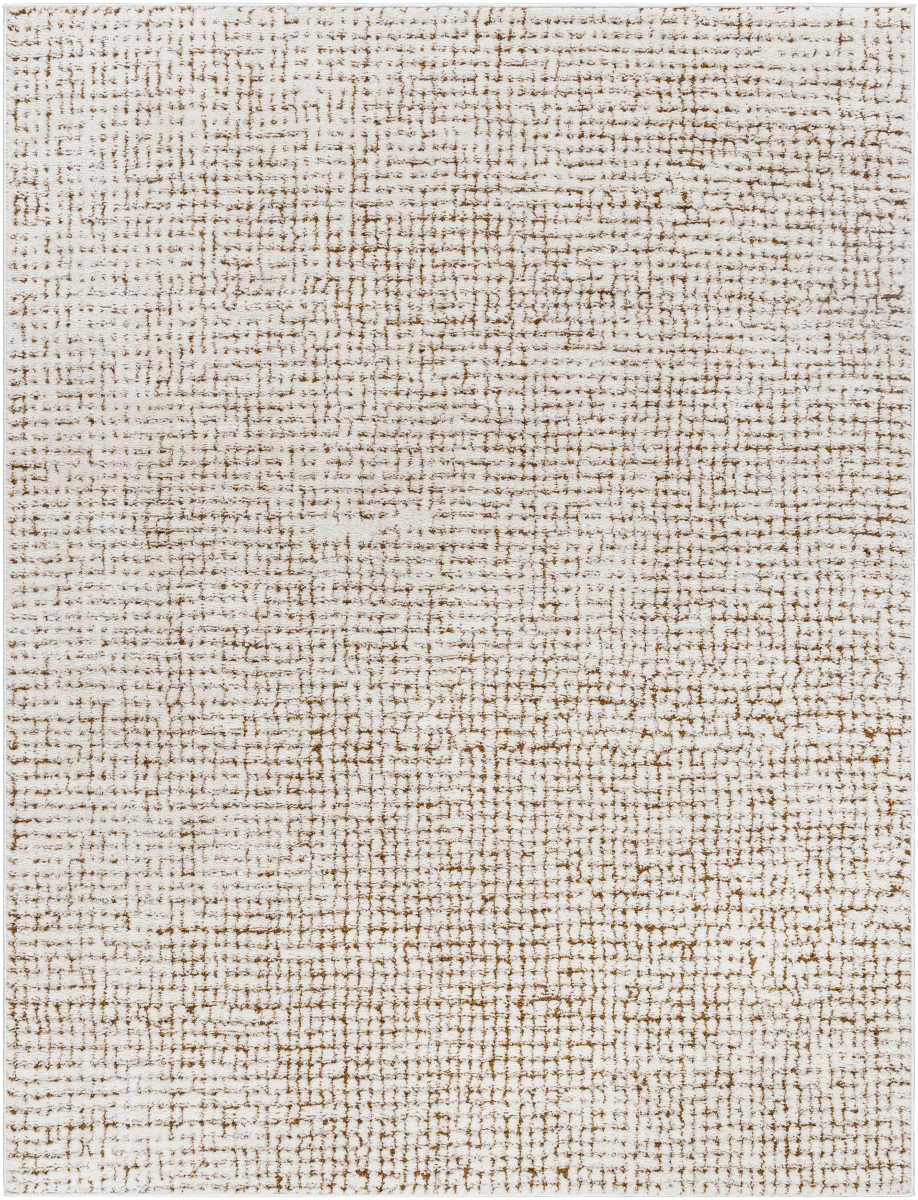 FEU2318-679 6 ft. 7 in. x 9 ft. Freud Machine Woven Rectangle Area Rug, Ivory & Brown