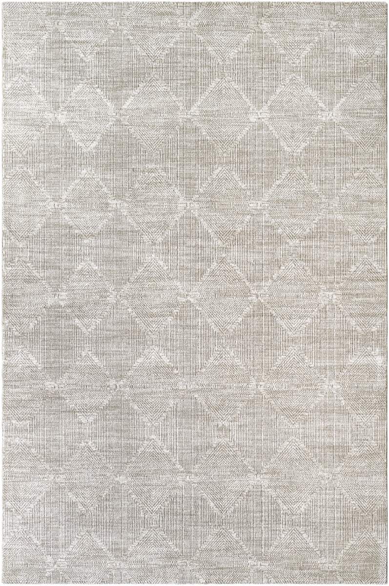 MPC2313-710RD 7 ft. 10 in. x 7 ft. 10 in. Masterpiece Traditional Machine Woven Round Area Rug, Light Grey & Cream - Medium Grey