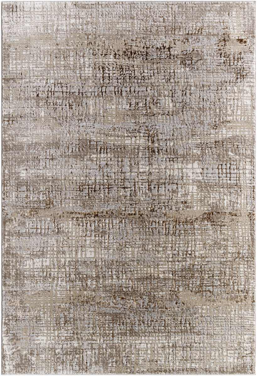 BYD2300-537 5 ft. 3 in. x 7 ft. Beyond Machine Woven Rectangle Area Rug, Light Beige & Light Slate - Cream