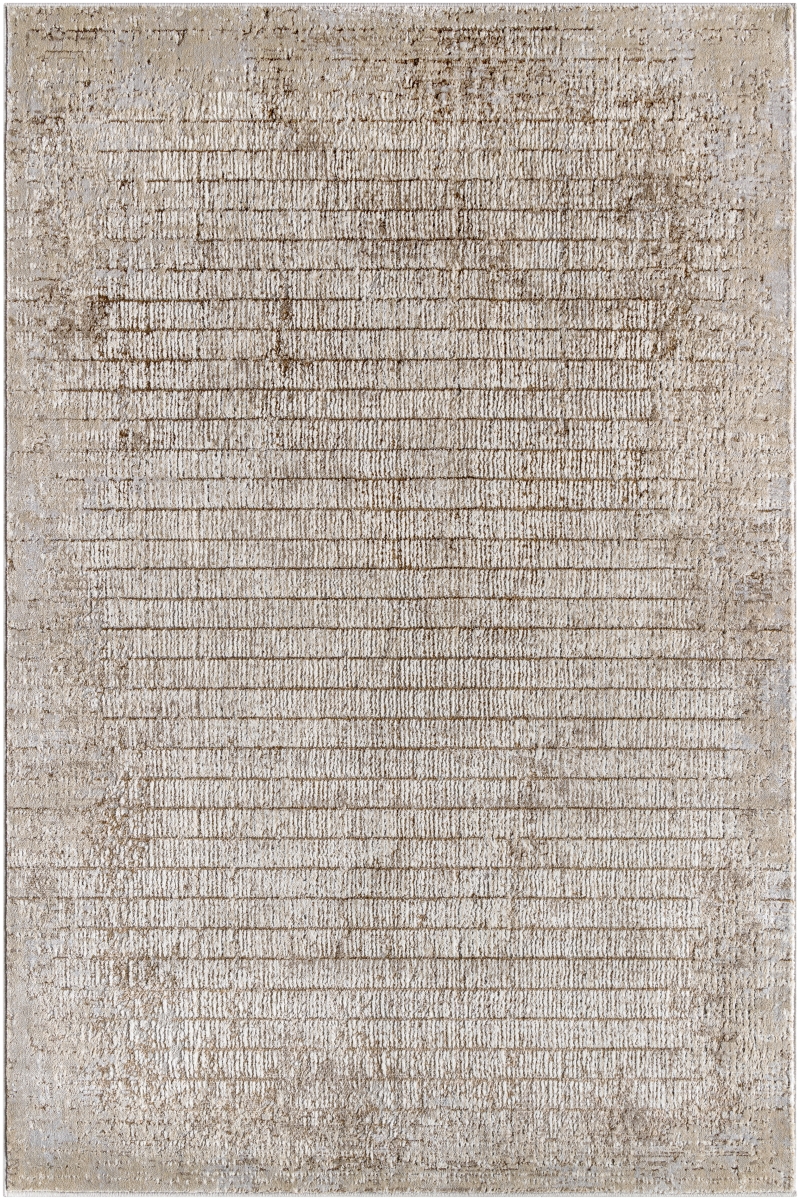 BYD2301-71010 7 ft. 10 in. x 10 ft. Beyond Machine Woven Rectangle Area Rug, Light Beige & Light Slate - Cream