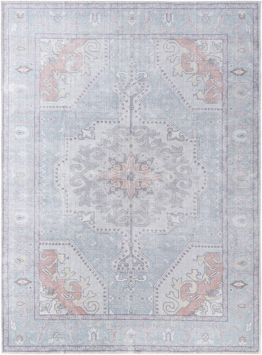 EMA2307-679 6 ft. 7 in. x 9 ft. Embrace Machine Woven Rectangle Rug, Multi Color