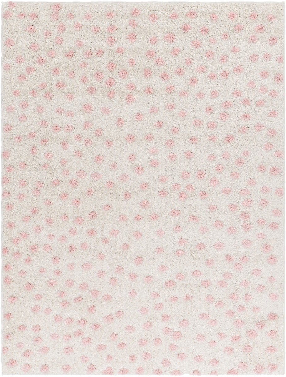 RDO2349-71010 7 ft. 10 in. x 10 ft. Rodos Machine Woven Rectangle Area Rug, Beige & Light Pink