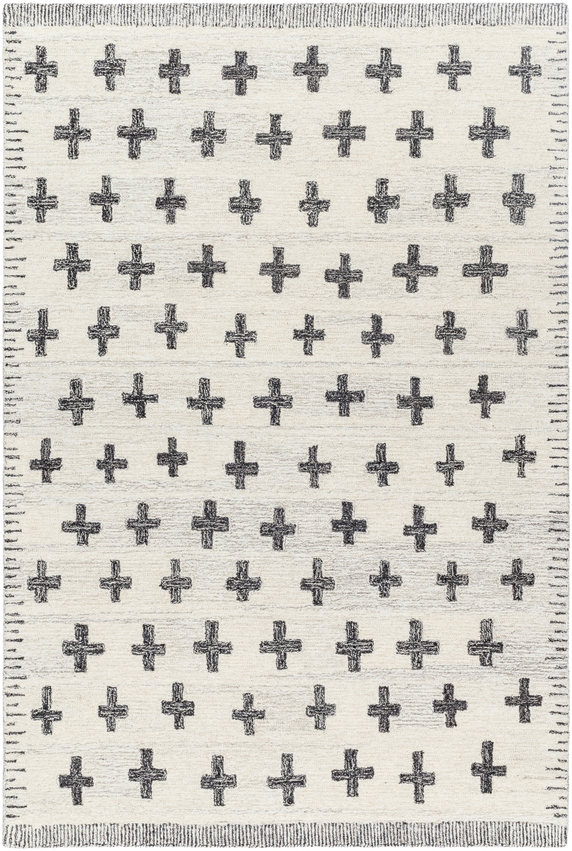 GND2369-81012 8 ft. 10 in. x 12 ft. Granada Hand Made Rectangle Area Rug, Light Silver, Off-White & Silver