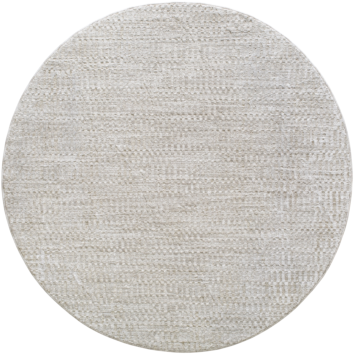 MPC2305-53RD 5 ft. 3 in. x 5 ft. 3 in. Masterpiece Machine Woven Round Rug, Light Gray & Medium Gray