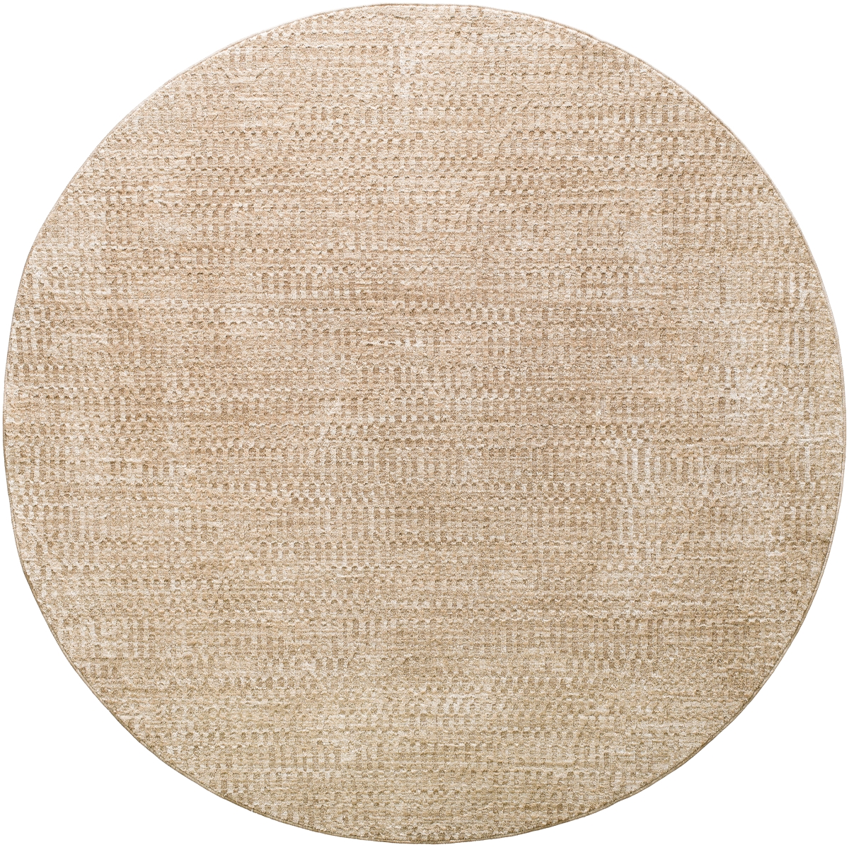 MPC2304-53RD 5 ft. 3 in. x 5 ft. 3 in. Masterpiece Machine Woven Round Rug, Beige, Tan & Medium Brown