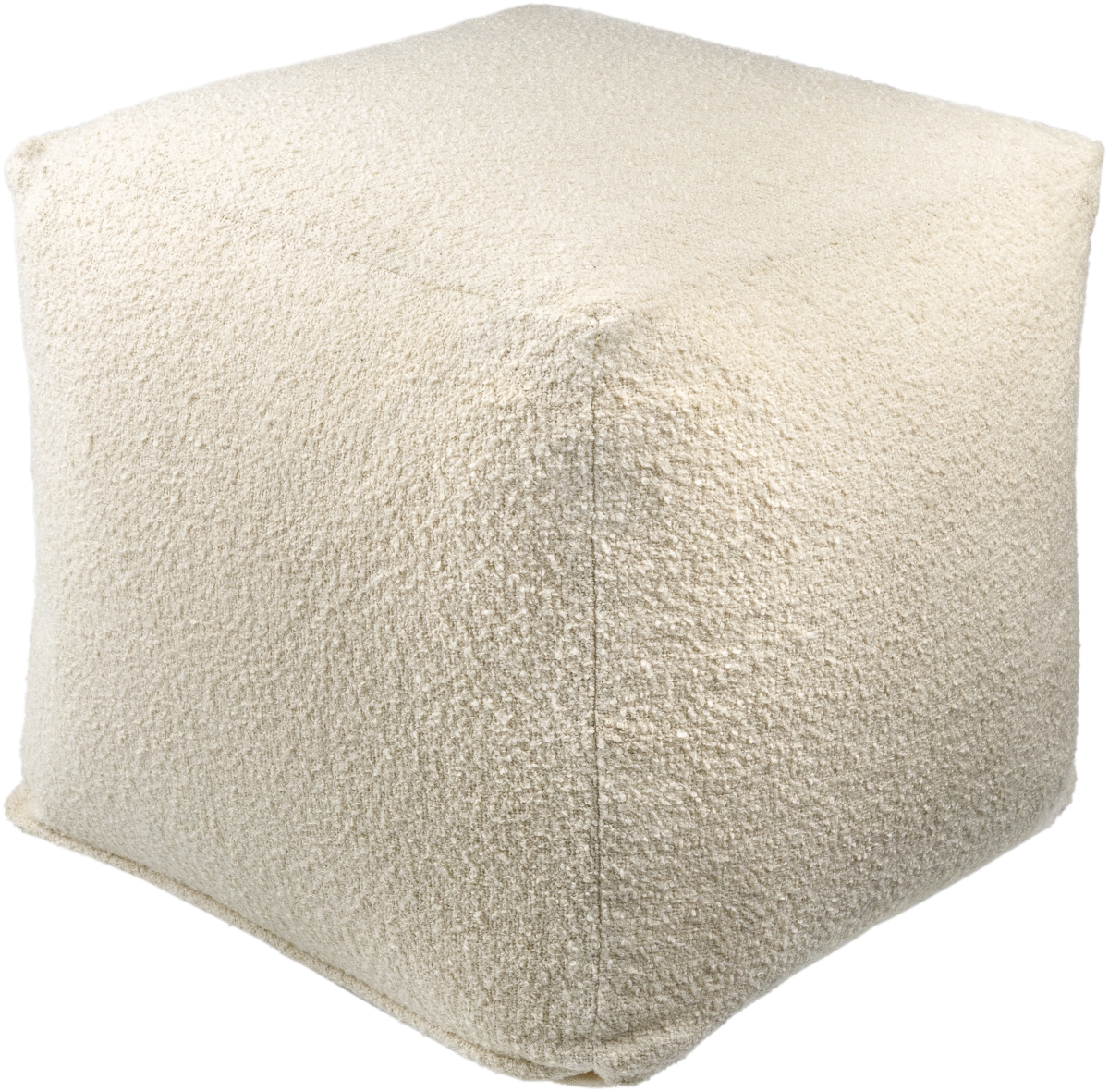 OSPF001-181818 18 x 18 x 18 in. Oskar Square Pouf, Off-White