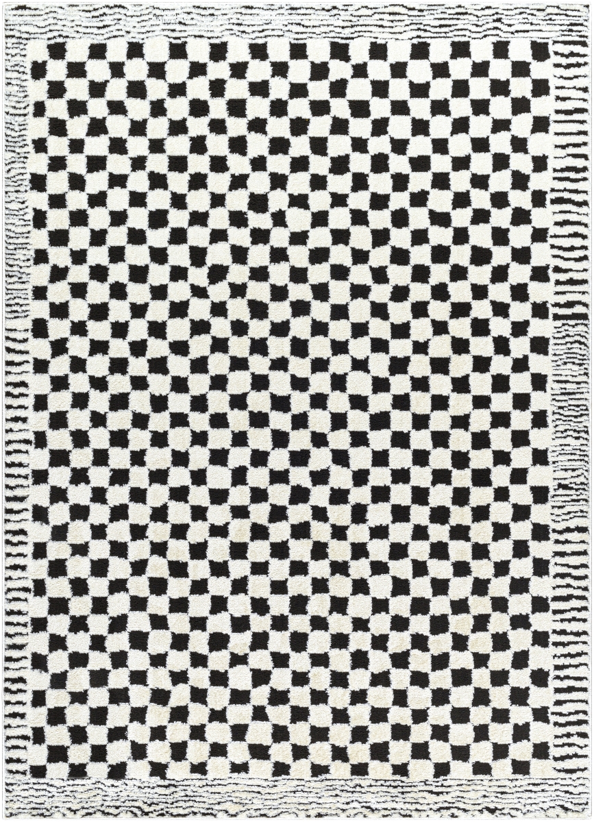 FEU2325-679 6 ft.7 in. x 9 ft. Freud Machine Woven Rectangle Area Rug, Ivory