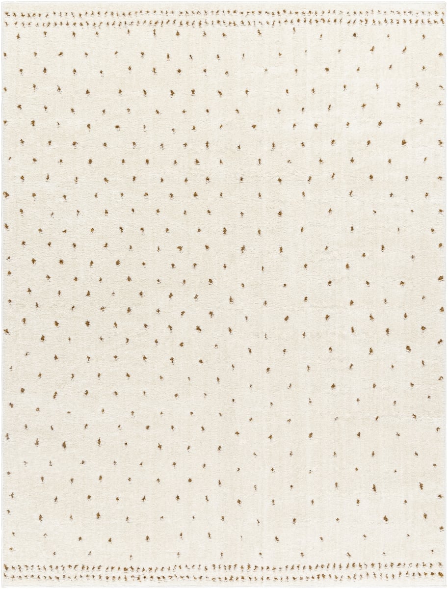 FEU2315-71010 7 ft. 10 in. x 10 ft. Freud Machine Woven Rectangle Rug, Ivory & Brown