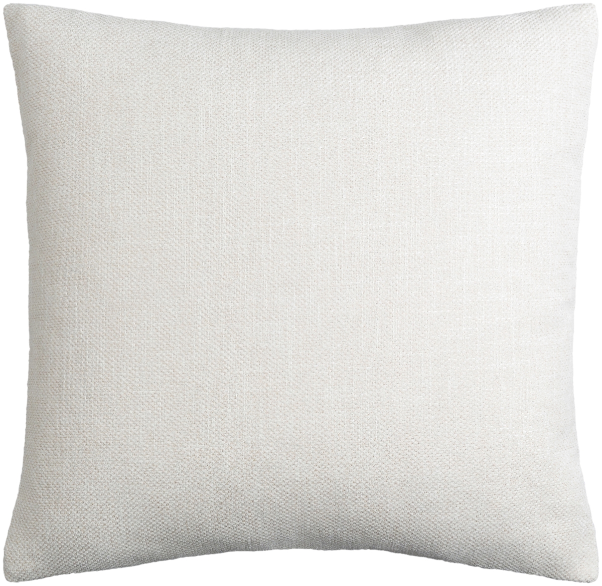 SJN001-2020D 20 x 20 in. Sajani Accent Square Pillow, Off-White, Light Silver & Silver