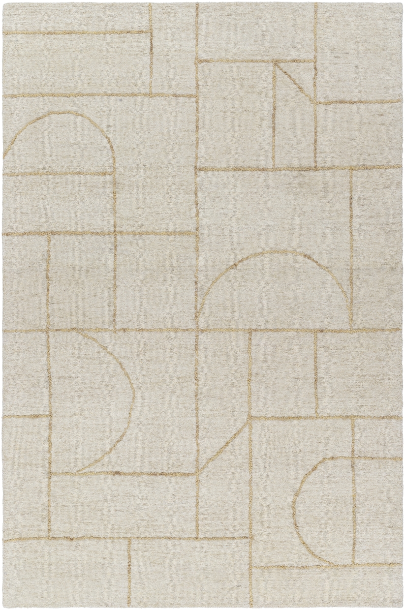 JLS2308-810 8 x 10 ft. Jules Hand Made Rectangle Rug, Ash & Khaki -  Livabliss