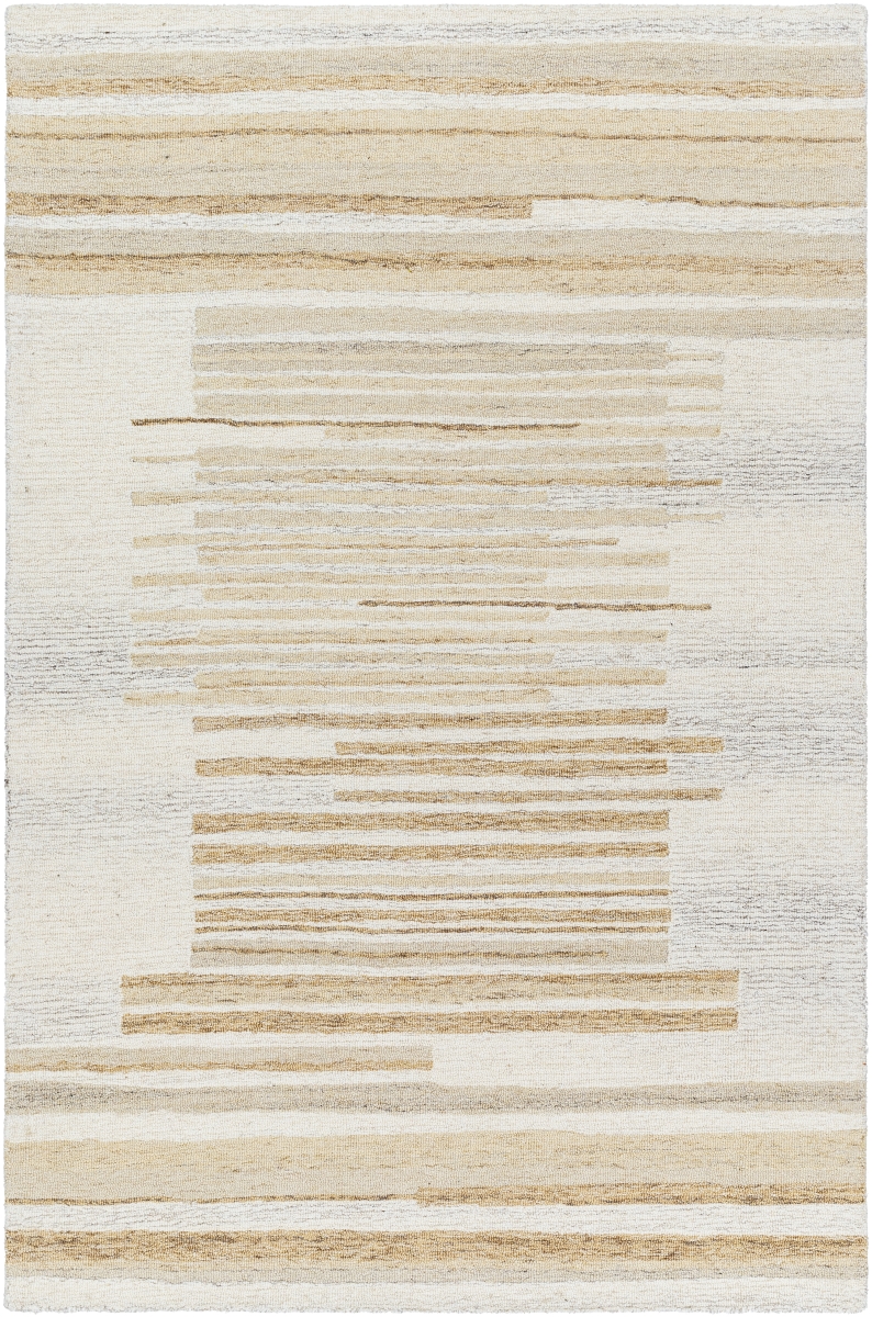 GND2371-23 2 x 3 ft. Granada Hand Made Rectangle Rug, Pearl & Warm Gray