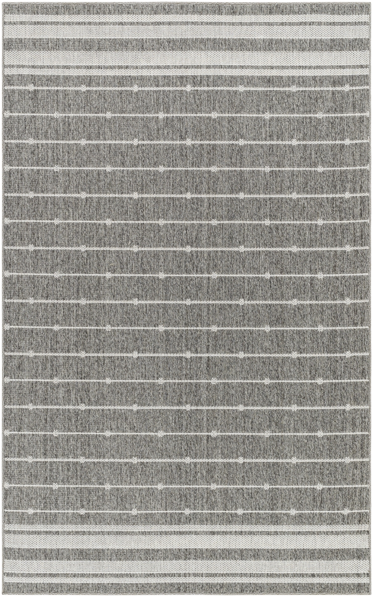 PMB2318-71010 7 ft. 10 in. x 10 ft. Pismo Beach PMB-2318 Machine Woven Rectangle Area Rug, Tan & White