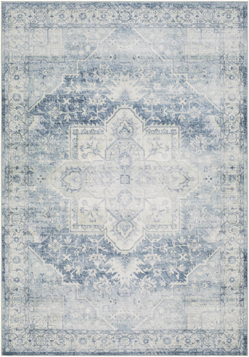 LVB2317-576 5 ft. 3 in. x 7 ft. 7 in. Lavable Machine Woven Rectangle Area Rug, Multi Color