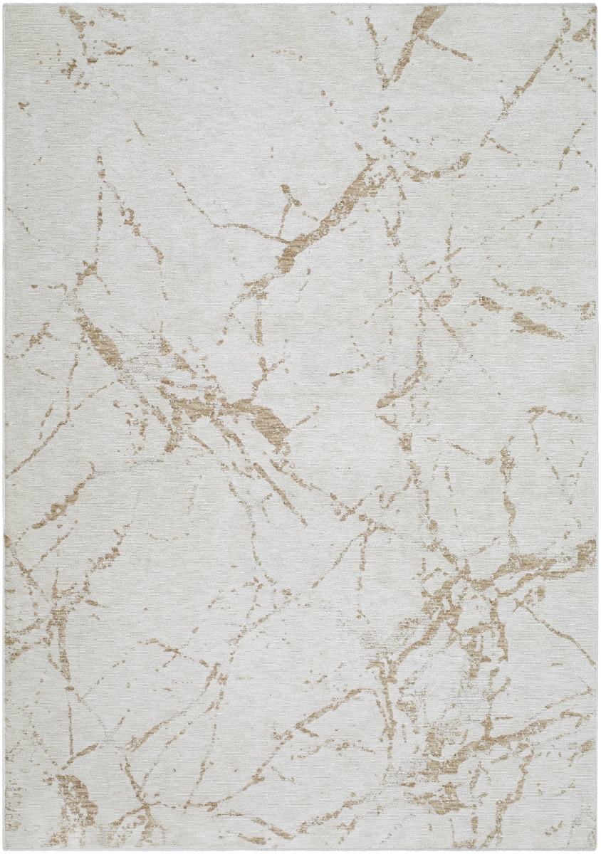 EMO2305-7RD 6 ft. 11 in. x 6 ft. 11 in. Emory Machine Woven Round Rug, Light Silver & Silver