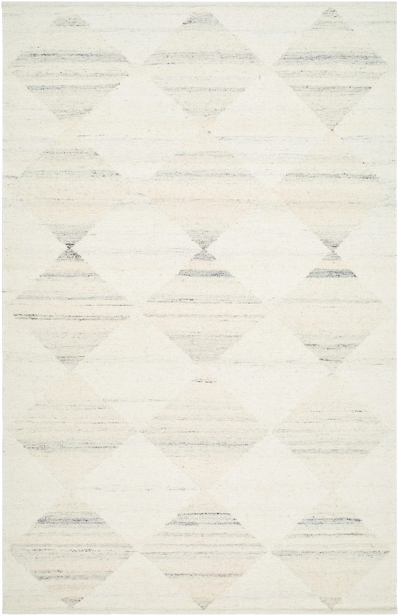 MIY2300-69 6 x 9 ft. Midyat Hand Made Rectangle Area Rug, Pearl