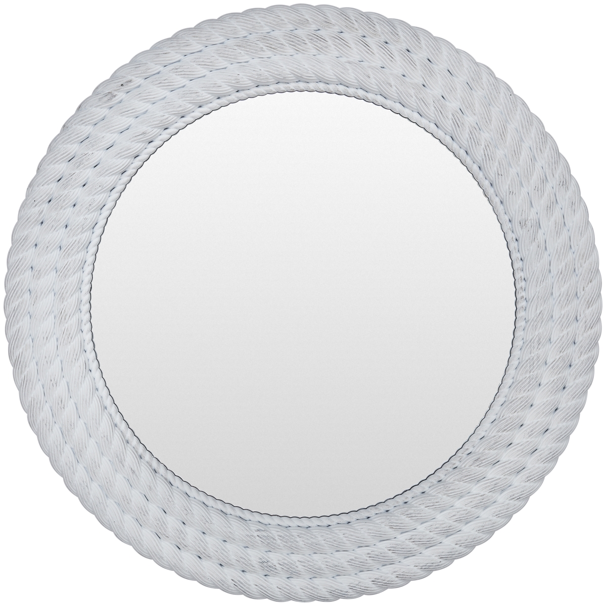 VOS001-2020 20 x 20 in. Miroslava VOS-001 Round Mirror, Frame White