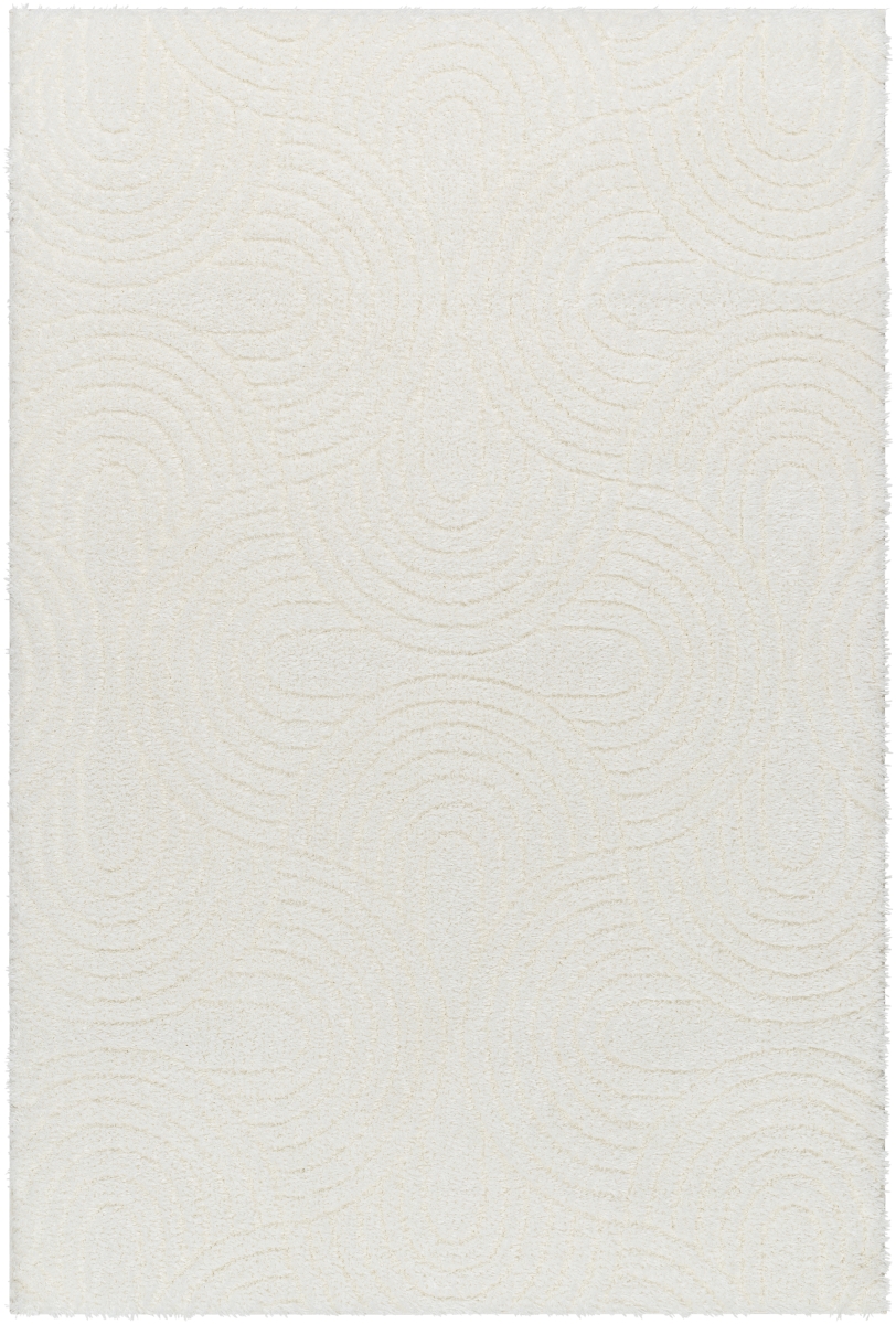 NMC2316-537 5 ft. 3 in. x 7 ft. Nomadic Machine Woven Rectangle Area Rug, Ivory