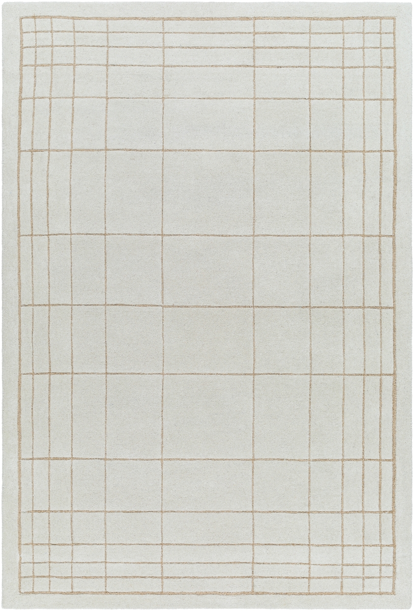 BKO2337-576 5 ft. x 7 ft. 6 in. Brook Hand Made Rectangle Area Rug, Light Silver