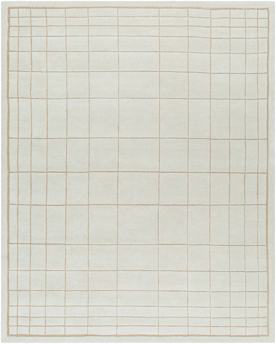 BKO2337-810 8 x 10 ft. Brook Hand Made Rectangle Area Rug, Light Silver