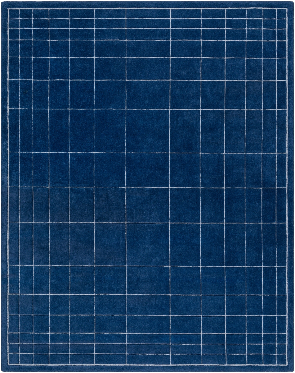 BKO2339-810 8 x 10 ft. Brook Hand Made Rectangle Area Rug, Midnight Blue, Marine Blue & Beetle Blue