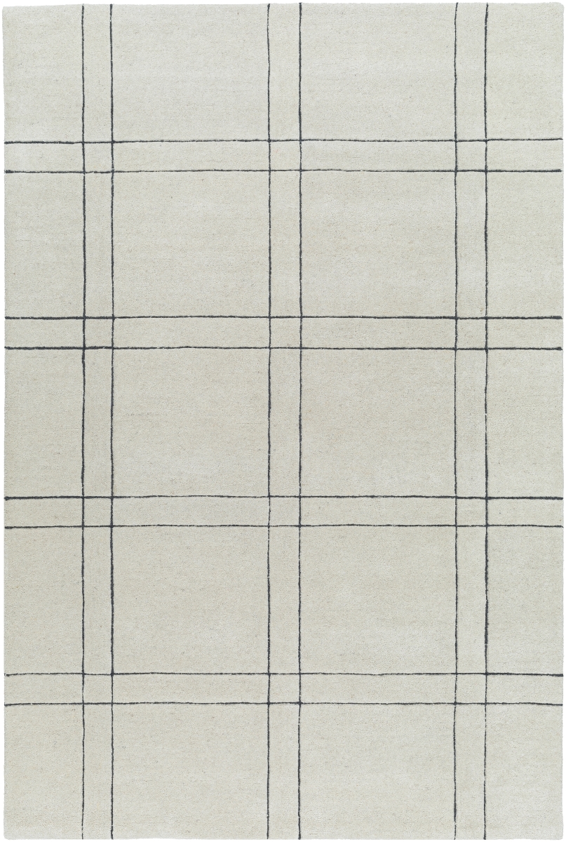 BKO2356-23 2 x 3 ft. Brook Hand Made Rectangle Area Rug, Light Silver