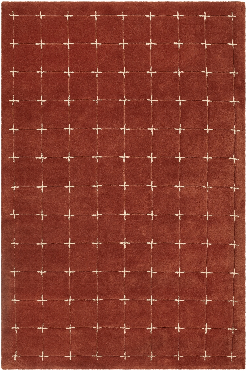 BKO2334-576 5 ft. x 7 ft. 6 in. Brook Hand Made Rectangle Area Rug, Mocha & Brick