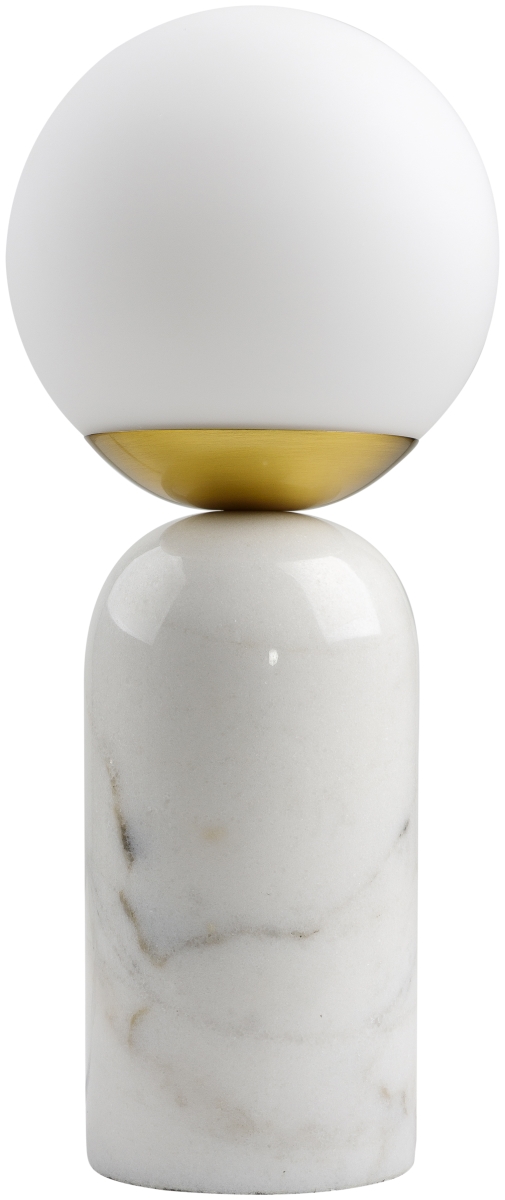 VRC-001 14 x 6 x 6 in. Verve Collection VRC-001 Globe Table Lamp - White -  Livabliss