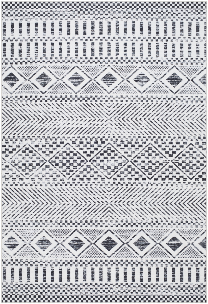 LVB2328-3656 3 ft. 6 in. x 5 ft. 6 in. Lavable Collection LVB-2328 Rectangle Machine Woven Rug - Multi Color