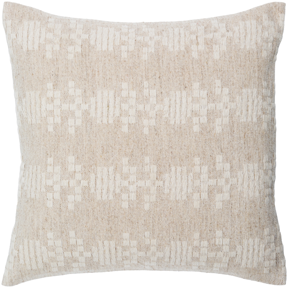 EAR001-1818D 18 x 18 in. Elara Square Accent Pillow, Light Beige