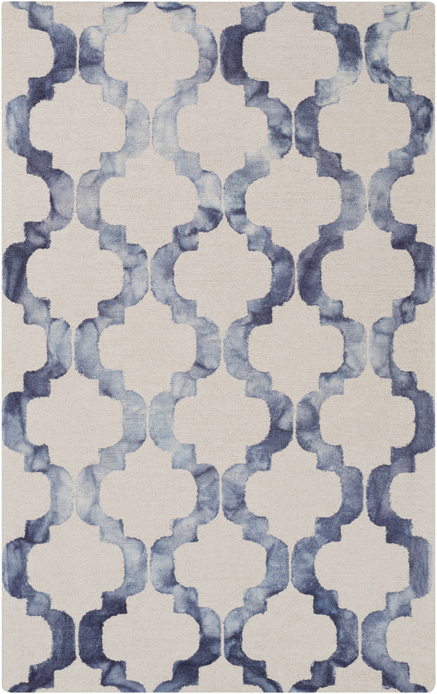SRF2005-576 Serafina Area Rug - Ivory, Navy & Denim - 5 x 7 ft. 6 in.