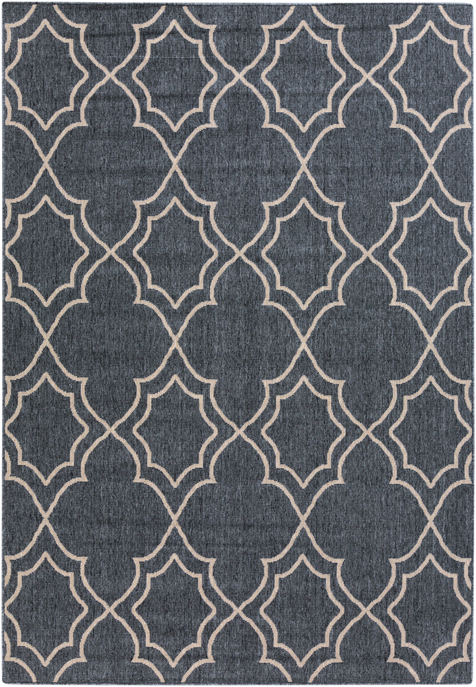 ALF9590-89RD Alfresco Round Area Rug - Black, Camel - 8 ft. 9 in.