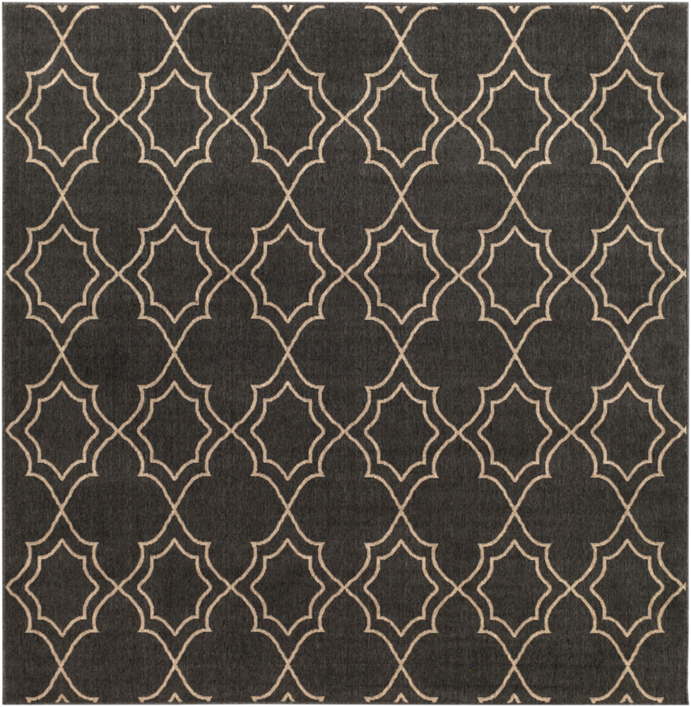 ALF9590-89SQ Alfresco Square Area Rug - Black, Camel - 8 ft. 9 in.