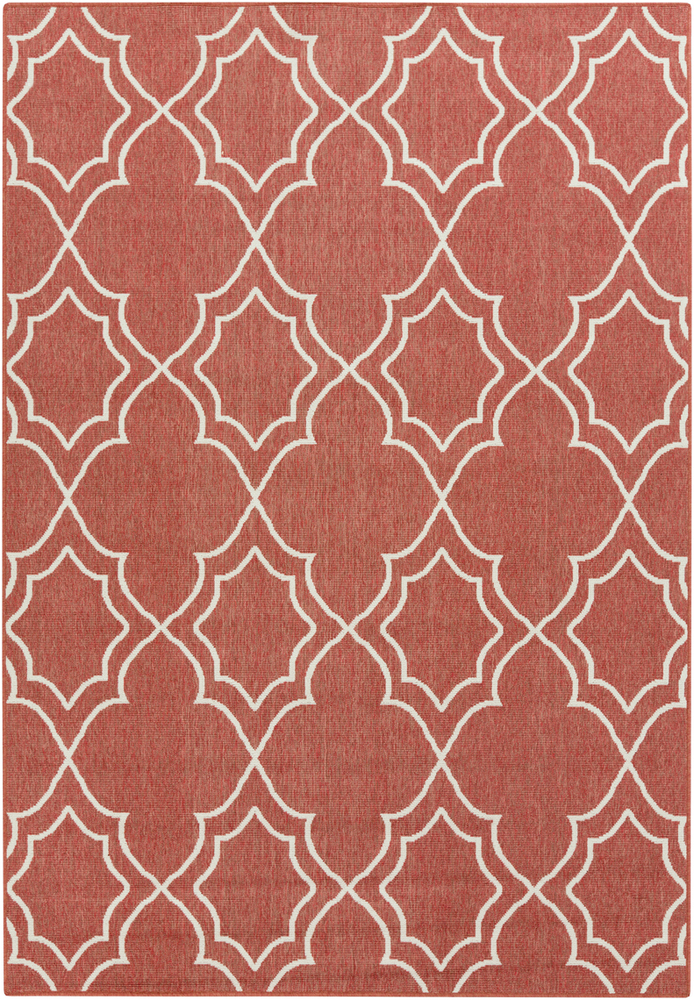 ALF9591-89RD Alfresco Round Area Rug - Rust, Cream - 8 ft. 9 in.